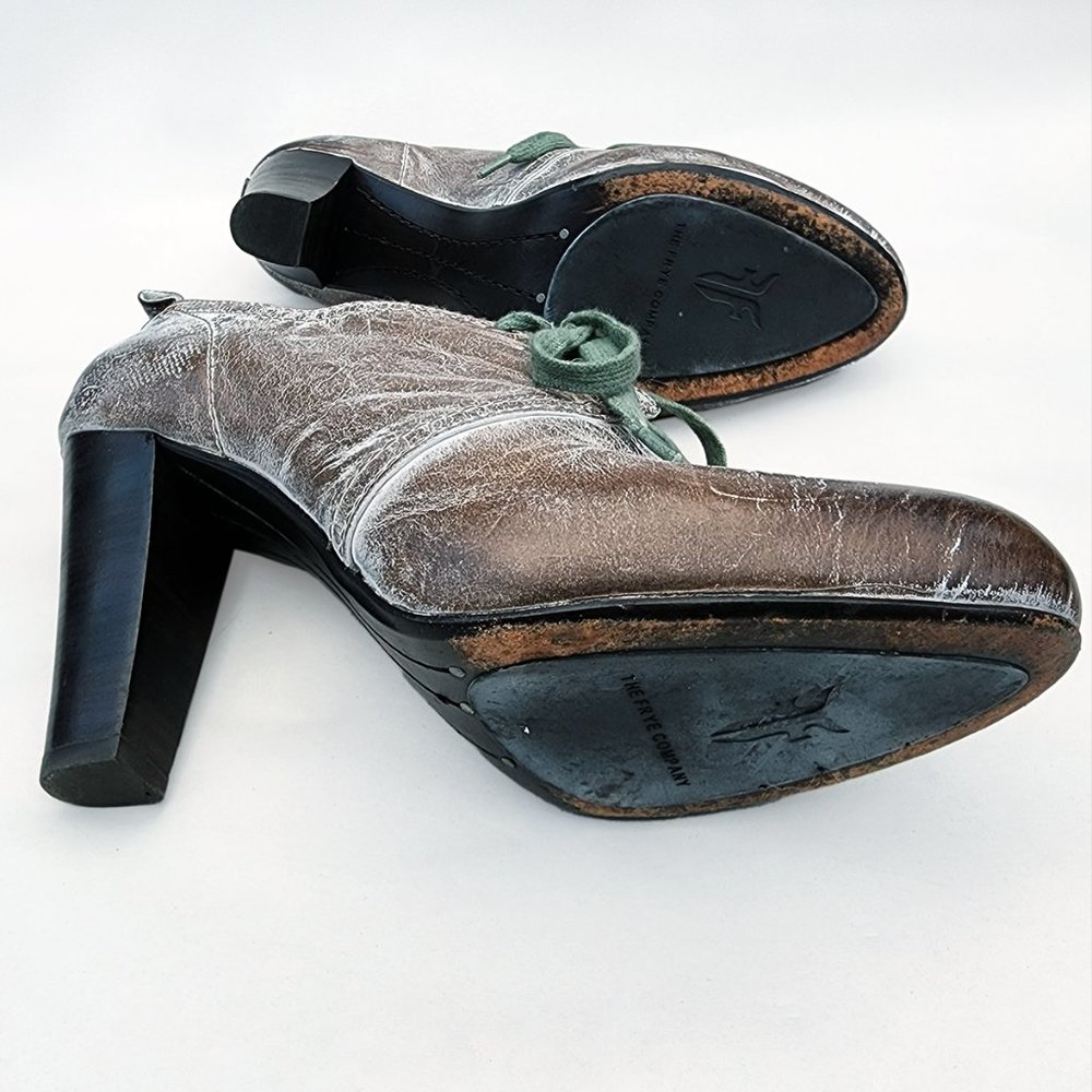 Frye Ankle Boots with Green Laces - Picture 5 of 7